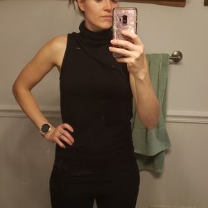 Ribbed athleta turtle black tank NWOT